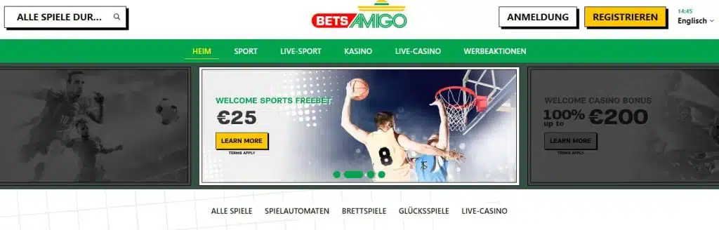Betsamigo - Online Casino mit zahlreichen Spieleentwicklern